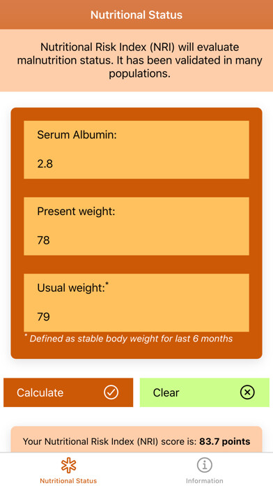 Emulate iPhone app Nutritional Status Calculator using MyAndroid Emulate iPhone app Nutritional Status Calculator using MyAndroid