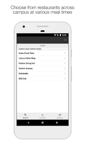 Emulate iPhone app Nutrition - Florida Tech using MyAndroid Emulate iPhone app Nutrition - Florida Tech using MyAndroid