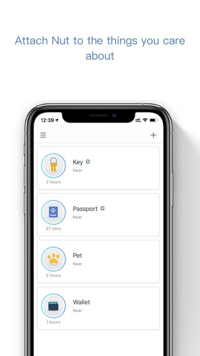 Emulate iPhone app Nut - Smart Tracker using MyAndroid