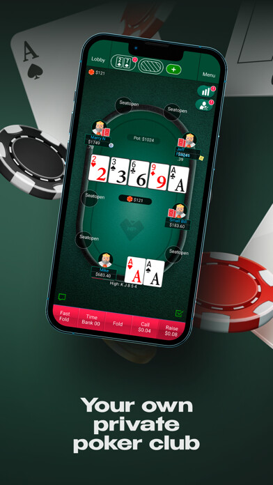 Emulate iPhone app Nuts Poker Club using MyAndroid