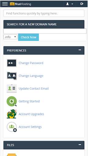 Run android online APK NuxHosting - Control Panel from MyAndroid or emulate NuxHosting - Control Panel using MyAndroid