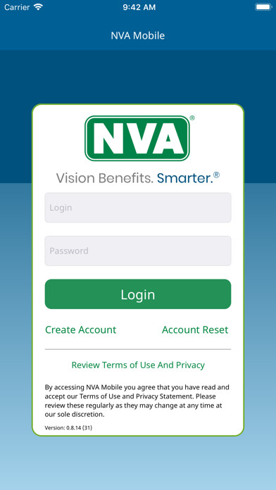 Emulate iPhone app NVA Vision Benefits Member App using MyAndroid Emulate iPhone app NVA Vision Benefits Member App using MyAndroid