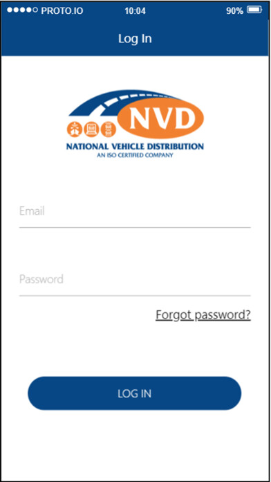 Emulate iPhone app NVD Dealer Tracking using MyAndroid