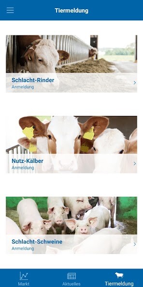 Emulate iPhone app NVG-Tiermeldung using MyAndroid