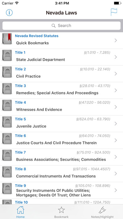 Emulate iPhone app NV Laws, Nevada State Titles using MyAndroid Emulate iPhone app NV Laws, Nevada State Titles using MyAndroid