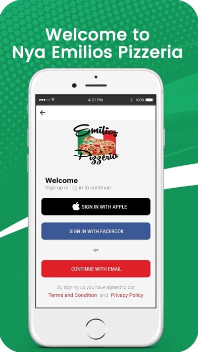 Emulate iPhone app Nya Emilios Pizzeria using MyAndroid Emulate iPhone app Nya Emilios Pizzeria using MyAndroid