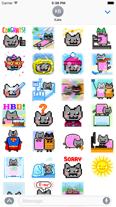 Emulate iPhone app Nyan Cat Premium Stickers using MyAndroid Emulate iPhone app Nyan Cat Premium Stickers using MyAndroid
