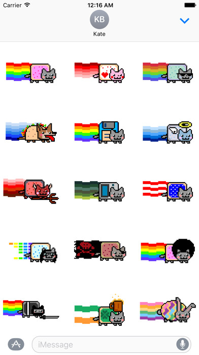 Emulate iPhone app Nyan Cat Stickers! using MyAndroid Emulate iPhone app Nyan Cat Stickers! using MyAndroid