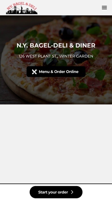 Emulate iPhone app NY Bagel Deli Winter Garden using MyAndroid