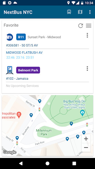 Run android online APK NYC Bus Schedules from MyAndroid or emulate NYC Bus Schedules using MyAndroid