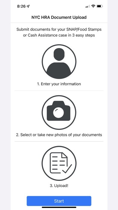 Emulate iPhone app NYC HRA Document Upload using MyAndroid Emulate iPhone app NYC HRA Document Upload using MyAndroid