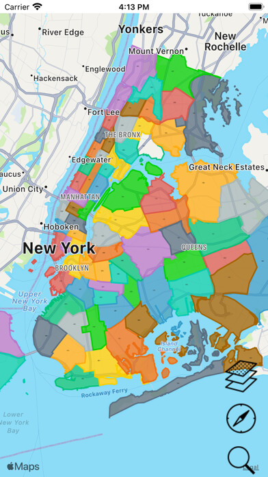 Emulate iPhone app NYC Precinct Map using MyAndroid