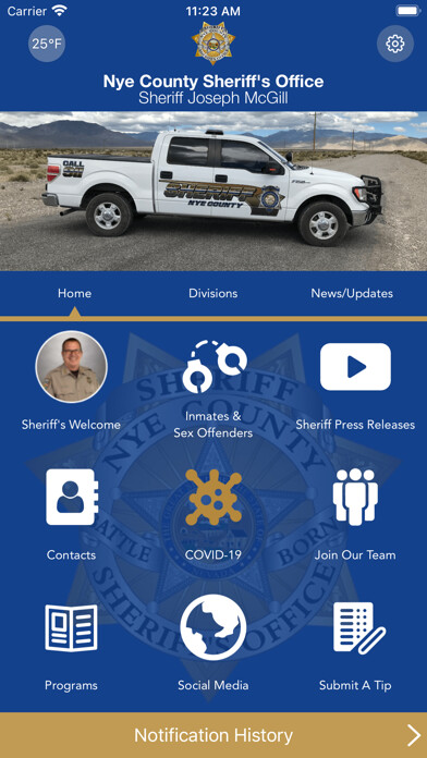 Emulate iPhone app Nye County Sheriff’s Office using MyAndroid
