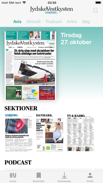 Emulate iPhone app Nyhedskiosken using MyAndroid Emulate iPhone app Nyhedskiosken using MyAndroid