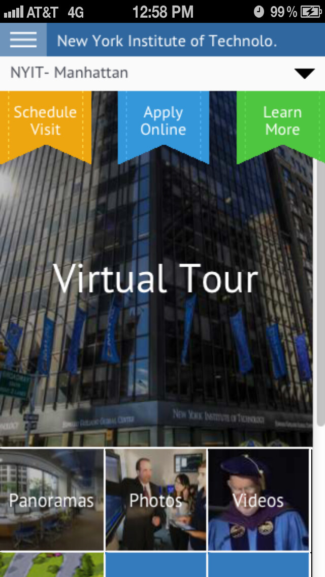 Emulate iPhone app NYIT Manhattan using MyAndroid Emulate iPhone app NYIT Manhattan using MyAndroid