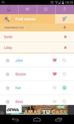 Emulate Android APK Nymbler baby name finder