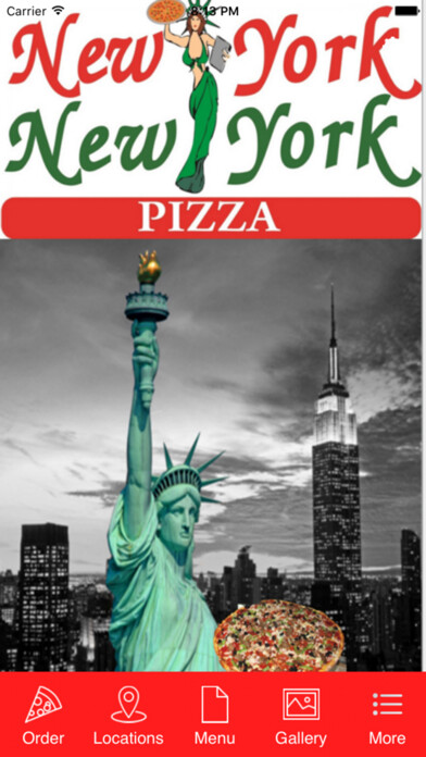 Emulate iPhone app Ny Ny Pizzeria using MyAndroid