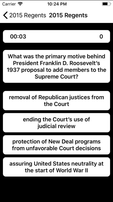 Emulate iPhone app NYS US History Regents Prep using MyAndroid