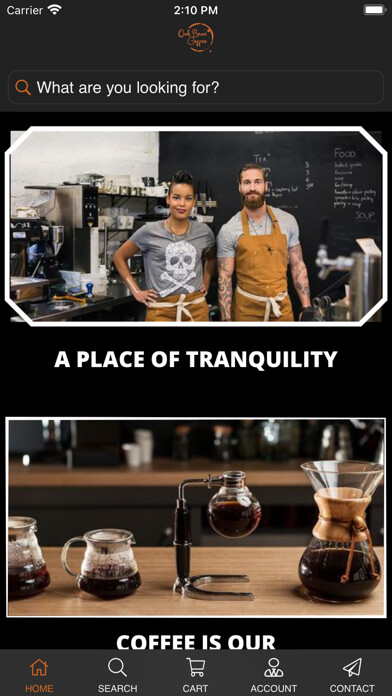 Emulate iPhone app Oak Bean Coffee using MyAndroid Emulate iPhone app Oak Bean Coffee using MyAndroid