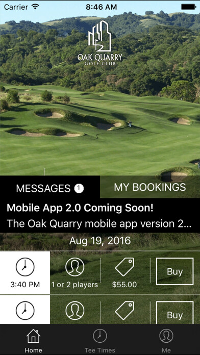 Emulate iPhone app Oak Quarry Golf Club Tee Times using MyAndroid Emulate iPhone app Oak Quarry Golf Club Tee Times using MyAndroid