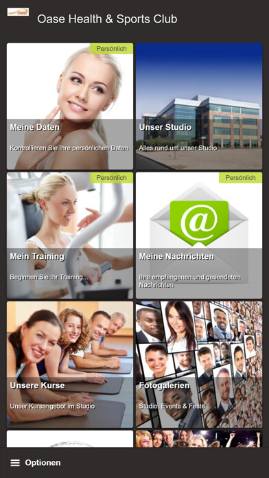 Emulate iPhone app Oase Trainingsplanung using MyAndroid