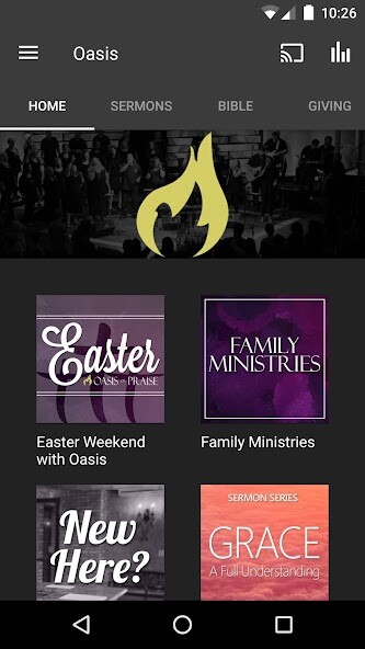 Emulate iPhone app Oasis of Praise using MyAndroid Emulate iPhone app Oasis of Praise using MyAndroid
