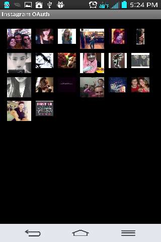 Run android online APK OAuth Instagram connect Demo from MyAndroid or emulate OAuth Instagram connect Demo using MyAndroid