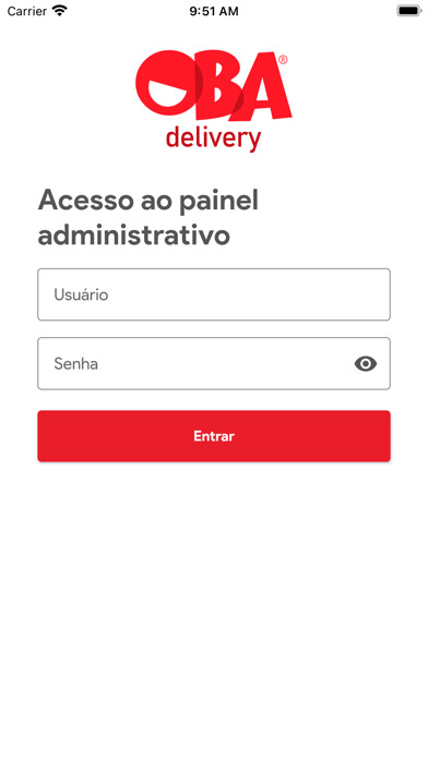 Emulate iPhone app Oba Delivery Multifranquias using MyAndroid