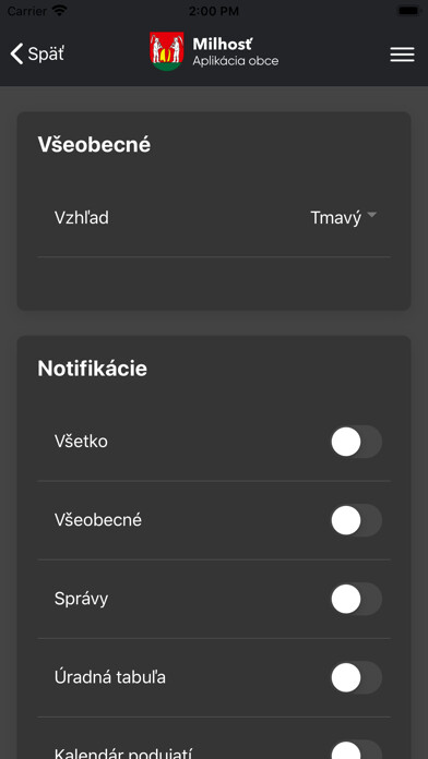Emulate iPhone app Obec Milhosť using MyAndroid Emulate iPhone app Obec Milhosť using MyAndroid