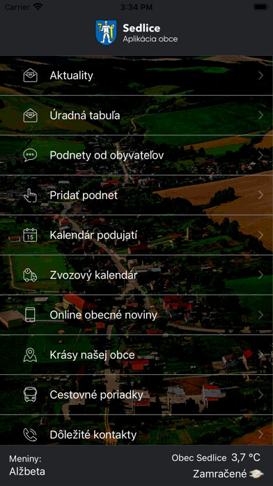 Emulate iPhone app Obec Sedlice using MyAndroid Emulate iPhone app Obec Sedlice using MyAndroid