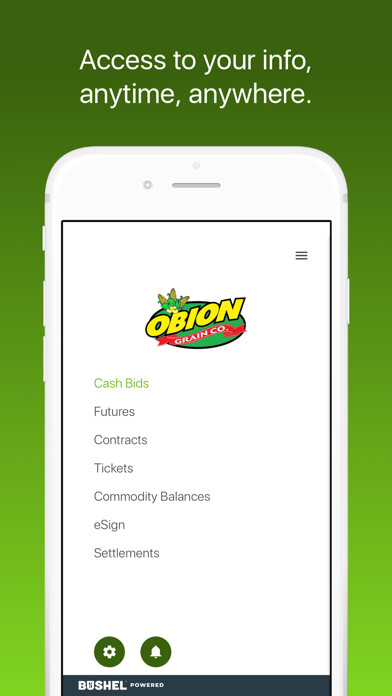 Emulate iPhone app Obion Grain Co. using MyAndroid