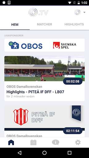 Run android online APK OBOS Damallsvenskan.TV from MyAndroid or emulate OBOS Damallsvenskan.TV using MyAndroid