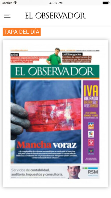 Emulate iPhone app ObservadorUY using MyAndroid