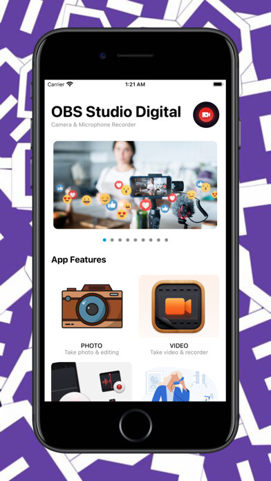 Emulate iPhone app OBS Studio Digital Camera HD using MyAndroid