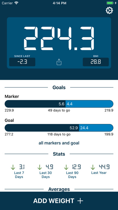 Emulate iPhone app Obtain: Weight Tracker using MyAndroid Emulate iPhone app Obtain: Weight Tracker using MyAndroid