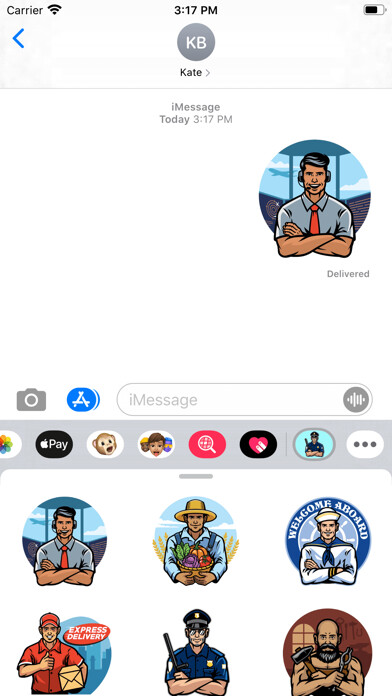 Emulate iPhone app Occupation Jobs Stickers using MyAndroid Emulate iPhone app Occupation Jobs Stickers using MyAndroid