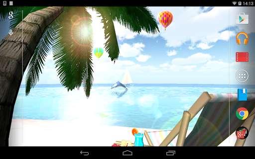 Run android online APK OCEAN BEACH 3D LWP free from MyAndroid or emulate OCEAN BEACH 3D LWP free using MyAndroid