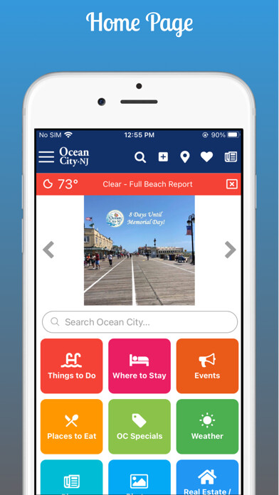 Emulate iPhone app Ocean City Vacation using MyAndroid Emulate iPhone app Ocean City Vacation using MyAndroid