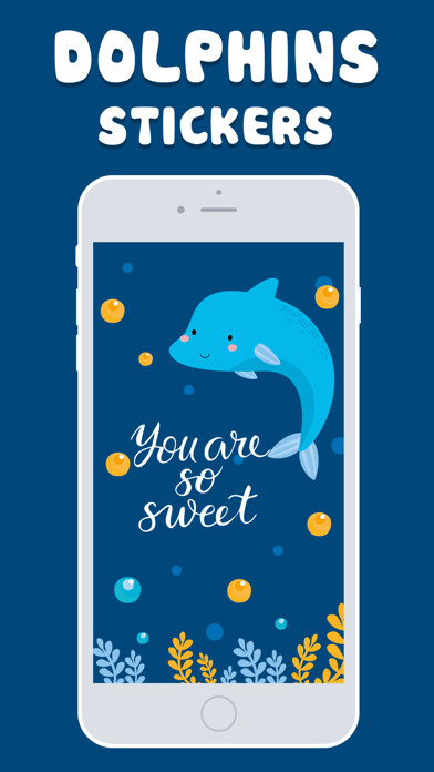 Emulate iPhone app Ocean Dolphin Stickers using MyAndroid