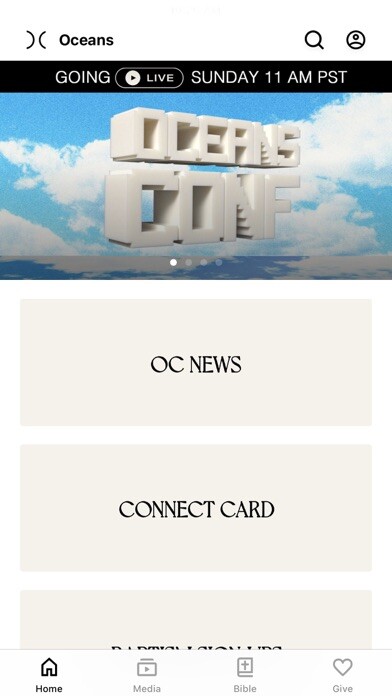 Emulate iPhone app Oceans Church App using MyAndroid