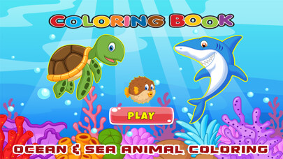 Emulate iPhone app Ocean & Sea Animal Coloring Book Painting Drawing using MyAndroid