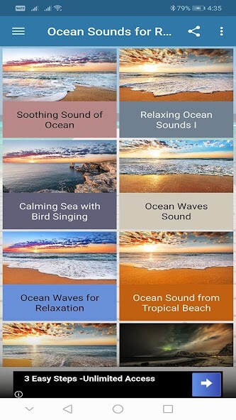 Emulate Android APK Ocean Sounds - Relaxing Sounds