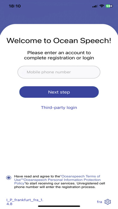 Emulate iPhone app Ocean Speech using MyAndroid