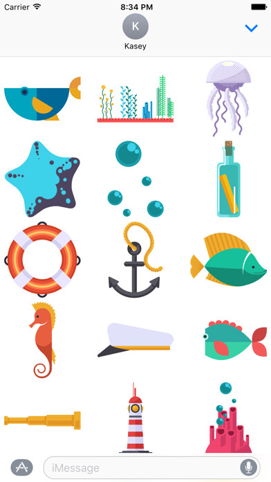 Emulate iPhone app Ocean Sticker Pack using MyAndroid Emulate iPhone app Ocean Sticker Pack using MyAndroid