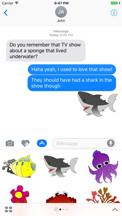 Emulate iPhone app Ocean Stickers using MyAndroid Emulate iPhone app Ocean Stickers using MyAndroid