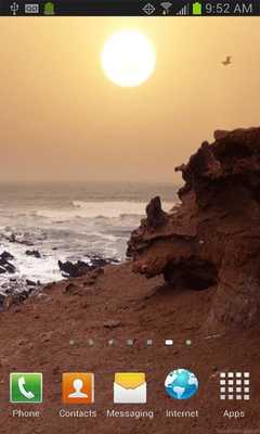 Emulate Android APK Ocean Sunset On Beach Free LWP