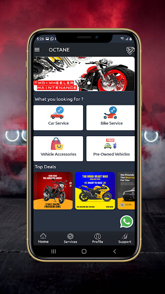 Run android online APK Octane Car  Bike Services from MyAndroid or emulate Octane Car  Bike Services using MyAndroid