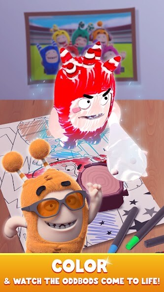 Emulate iPhone app Oddbods Live Coloring (AR) using MyAndroid