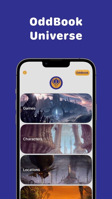 Emulate iPhone app OddBook Universe using MyAndroid