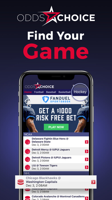 Emulate iPhone app OddsChoice: Betting Comparison using MyAndroid